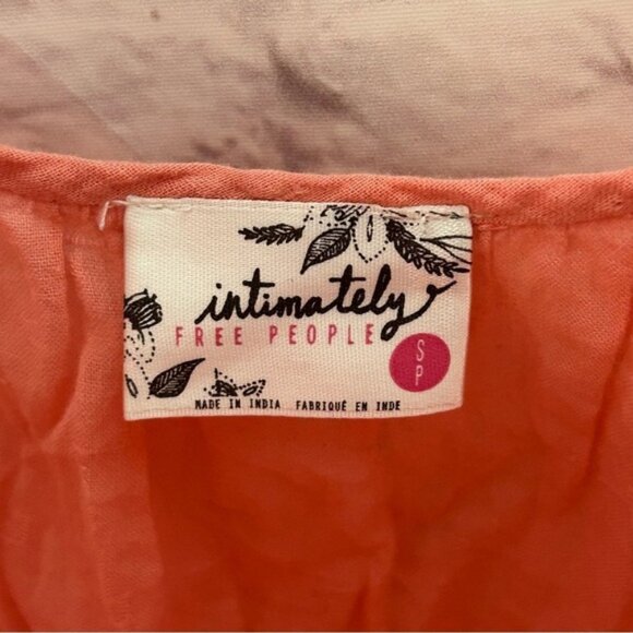 Free People Intimately Free Lace Trim Coral Cami Top - Picture 8 of 12